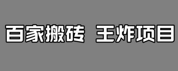 百家搬运玩法，单号月入5000+-无双副业