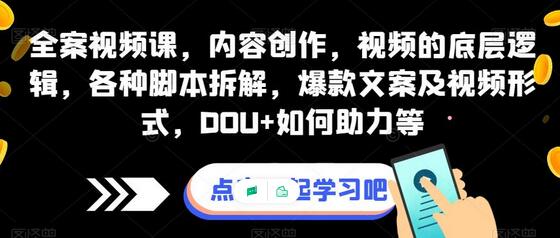 全案视频课：内容创作与视频底层逻辑全解析-无双副业
