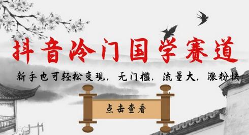 抖音国学赛道新手变现指南，无门槛流量大-无双副业