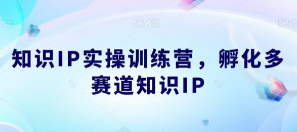 知识IP实操训练营，多赛道孵化指南-无双副业