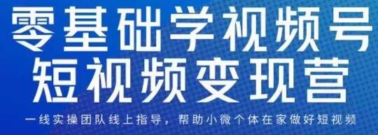 0基础学视频号短视频变现，新人必备的短视频变现课程-无双副业