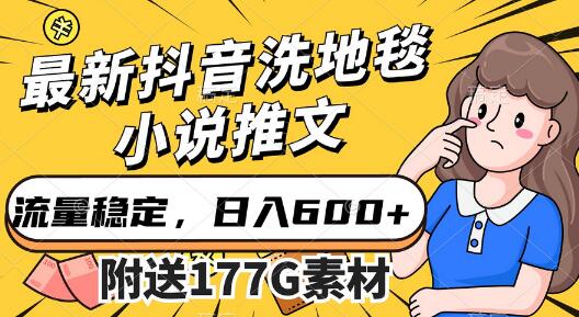 抖音小说推文玩法，流量稳定日赚600元，附177G素材-无双副业