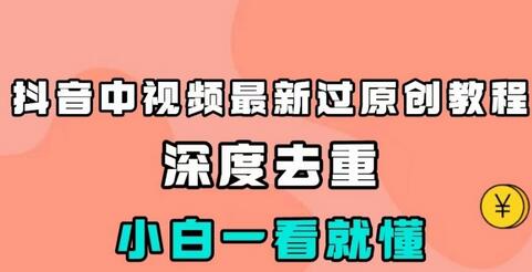 抖音中视频原创教程，深度去重技巧，小白也能轻松掌握-无双副业