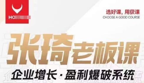 张琦老板企业增长与盈利爆破系统直播专享课程-无双副业
