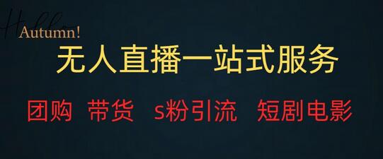 无人直播全套服务，一站式变现解决方案-无双副业