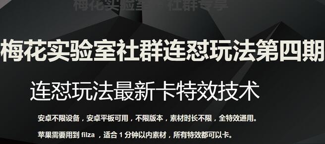 梅花实验室社群连怼玩法：最新卡特效方法（不限设备）-无双副业