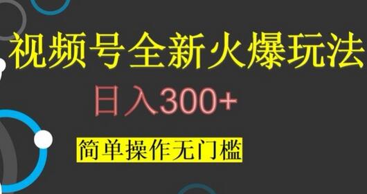视频号爆火玩法，日入300+，简单操作无门槛-无双副业