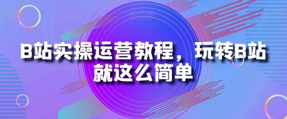 B站运营实操教程，轻松掌握B站运营技巧-无双副业