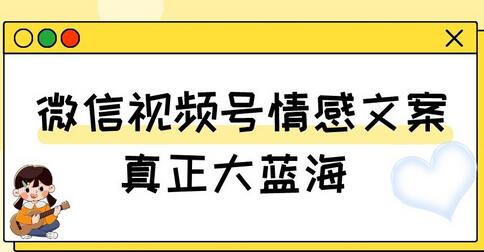视频号情感文案操作指南，新手轻松上手教程与素材-无双副业