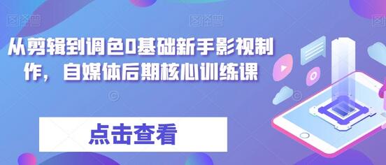 0基础新手影视制作：从剪辑到调色全流程训练课-无双副业