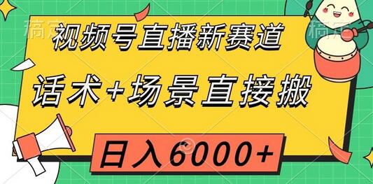 视频号直播新赛道：话术与场景结合，日入6000+-无双副业
