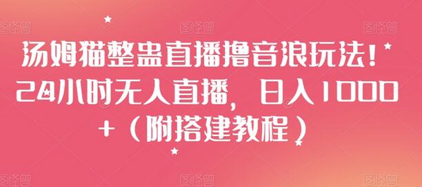汤姆猫整蛊直播玩法：24小时无人直播日入1000+教程-无双副业