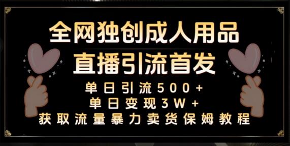 真人主播与无人直播结合，单日引流500+，橙人用品变现3W+教学-无双副业