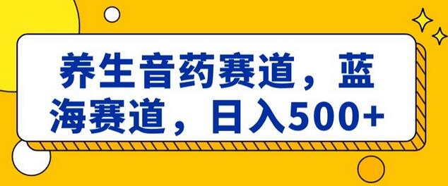 养生音药赛道：蓝海市场，日入500+的创业机会-无双副业