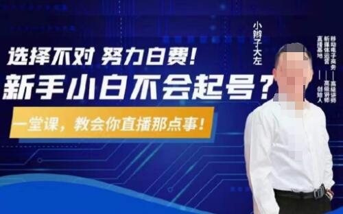 大左教你从0到1做直播带货，5小时课程解决起号问题-无双副业