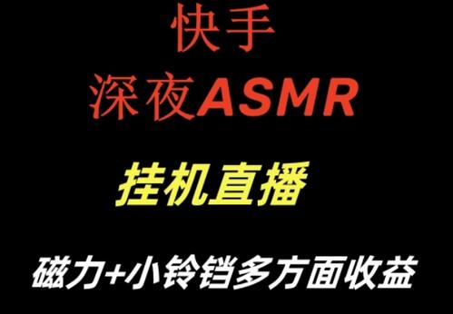 快手ASMR挂机直播收益技巧与工具分享-无双副业