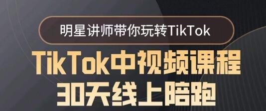 30天TikTok中视频课程，明星讲师带你玩转短视频-无双副业