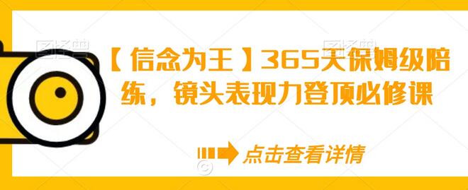 365天保姆级陪练，镜头表现力登顶必修课-无双副业