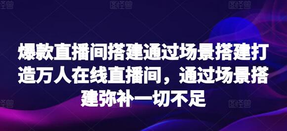 爆款直播间搭建技巧：通过场景设计打造万人在线直播间-无双副业