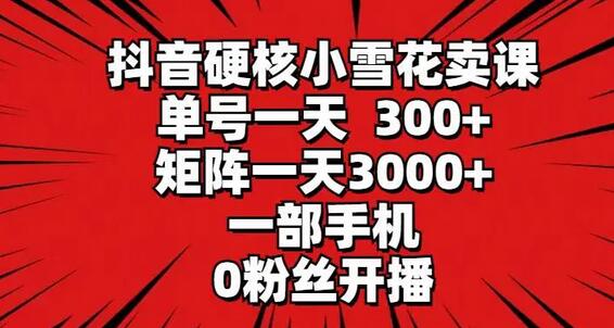 抖音无人直播卖课项目，单号日赚300+，矩阵日赚3000+-无双副业