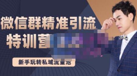 微信群精准引流特训营3.0，打造私域流量池-无双副业