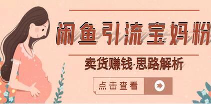 闲鱼引流宝妈粉卖货赚钱实操教程 月入30000+-无双副业