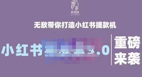谢无敌小红书实战营3.0，打造小红书提款机-无双副业