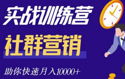 社群营销全套体系课程，快速实现月营10000+-无双副业