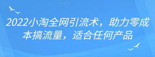 小淘全网引流术：零成本获取流量，适合所有产品-无双副业