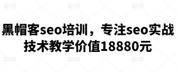 黑帽客SEO培训：实战技术教学与优化策略详解-无双副业