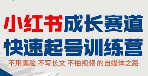 小红书0粉起号实操课程：无需露脸不拍视频月入过万-无双副业