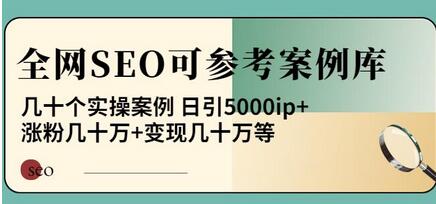白杨全网SEO实操案例库，日引5000IP+涨粉百万+变现几十万-无双副业