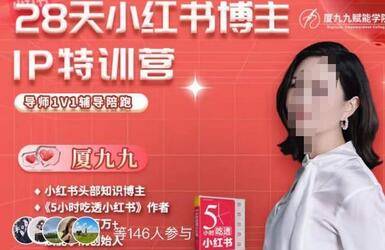 夏九九28天小红书博主IP训练营，掌握爆款涨粉变现技巧-无双副业
