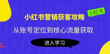 小红书营销获客攻略：账号定位与爆款笔记打造-无双副业