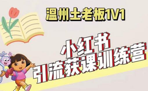 小红书1对1引流获客训练营：账号、内容、引流、成交全攻略-无双副业