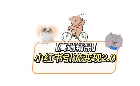 小红书引流变现教程，详细视频教程与素材分享-无双副业