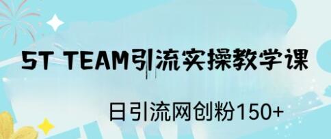 ST TEAM引流实操课，日引流网创粉100+实战分享-无双副业