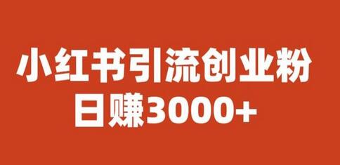 宝哥小红书引流创业粉日赚3000+的秘诀-无双副业