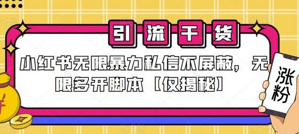 小红书无限私信与多开脚本揭秘-无双副业