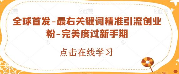 最右关键词精准引流创业粉，轻松度过新手期-无双副业