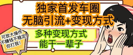 日入过千车圈引流变现全攻略-无双副业