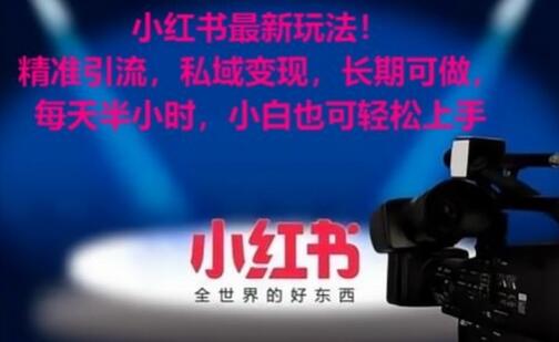 小红书精准引流与私域变现的长期玩法-无双副业