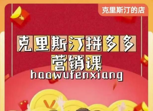克里斯汀拼多多运营课，小白低成本入门指南-无双副业