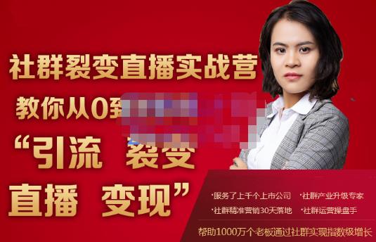 蚂蚁社群电商实战营：从0到1实现引流裂变直播变现-无双副业