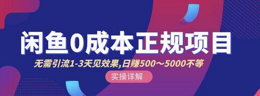 宇晨闲鱼无货源课程，全面讲解闲鱼卖货技巧，价值6980元-无双副业