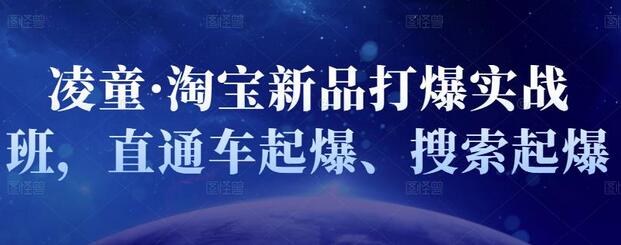 凌童淘宝新品打爆实战班：直通车与搜索起爆策略-无双副业