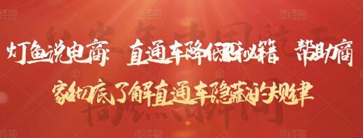 灯鱼说电商：直通车降低PPC秘籍，揭秘隐藏规律-无双副业