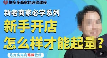 拼多多运营实操指南，新手开店起量技巧-无双副业