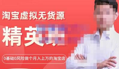 圣域商学院淘宝虚拟无货源精英班，0基础月入上万淘宝店教程-无双副业