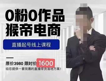 猴帝电商直播带货0粉起号线上课程：完善落地方案-无双副业